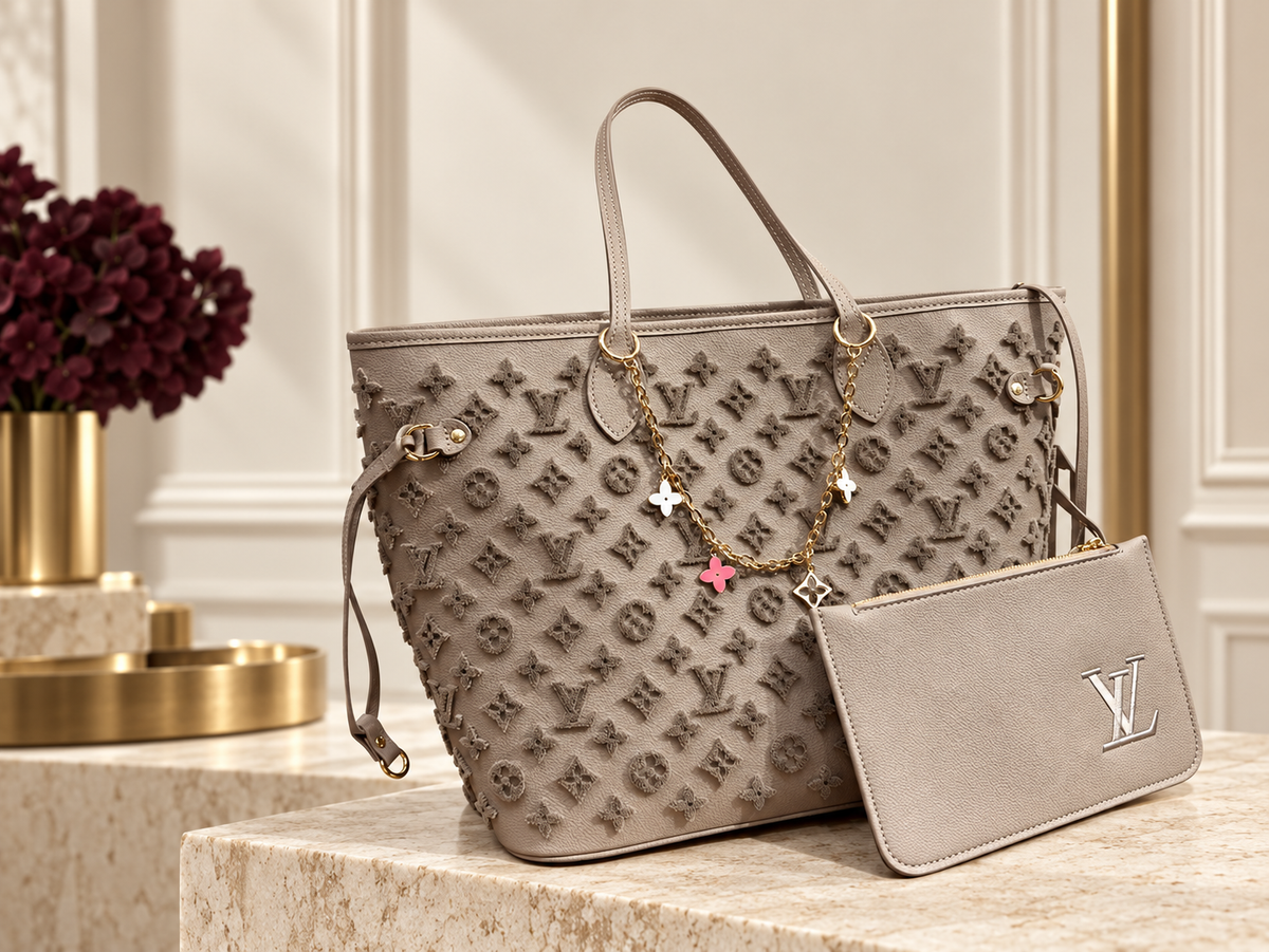 Monogram Debossed Tote Bag
