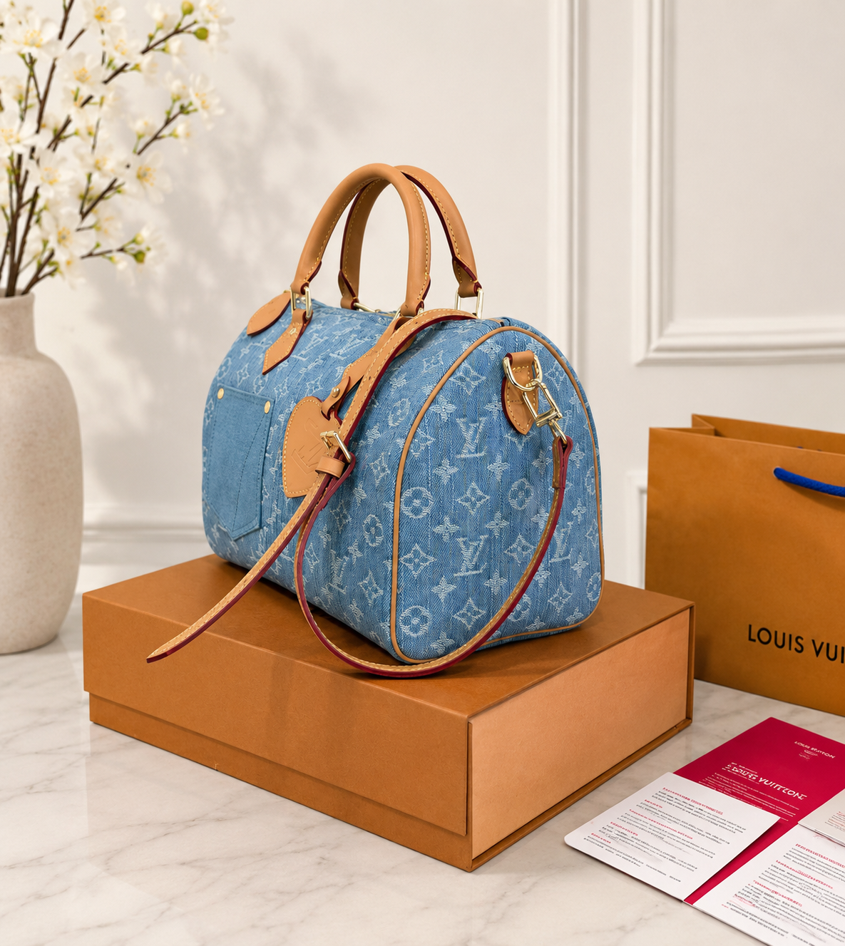 Monogram Denim Pillow Bag (Pre-Order)