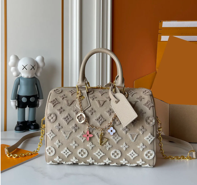 Monogram Debossed Leather Handbag (Pre-Order)