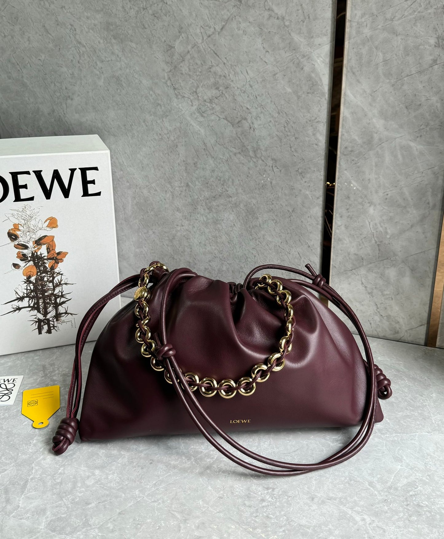 LW Clutch Bag w/Gold Donut Chain Strap (Pre-Order)