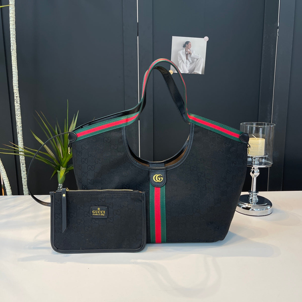 GG Monogram Large Tote Bag