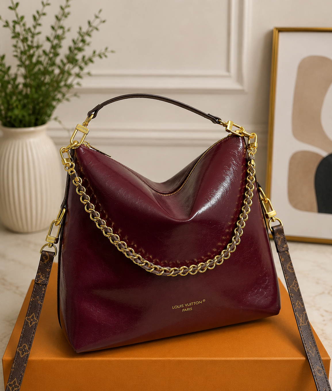 Multipass with Chain - Deep Burgundy Calfskin Leather (Pre-Order)