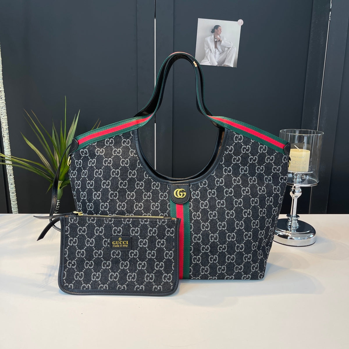 GG Monogram Large Tote Bag