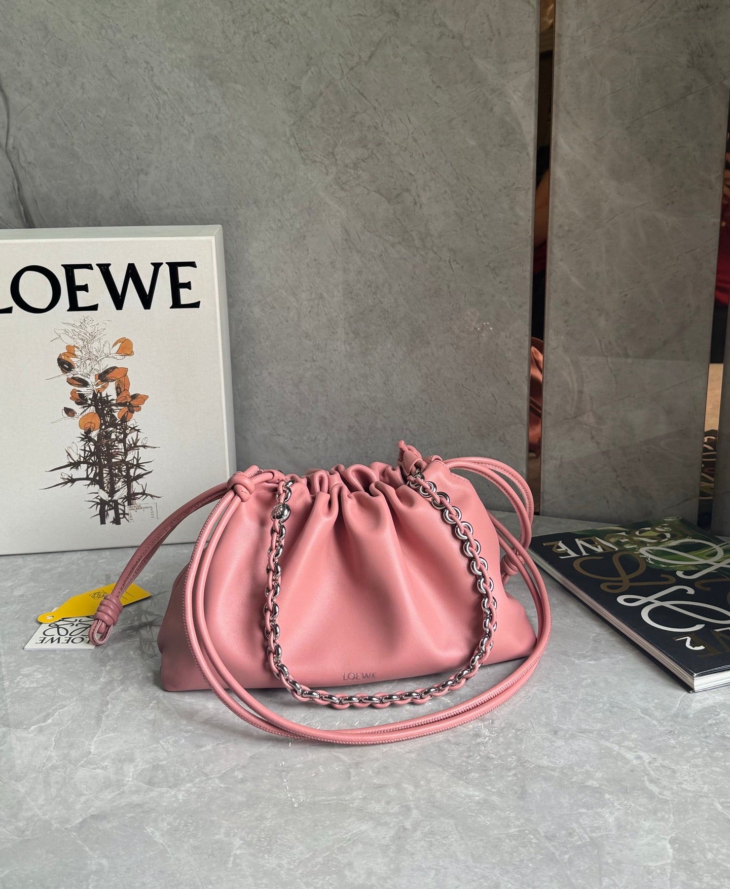 LW Clutch Bag w/Gold Donut Chain Strap (Pre-Order)