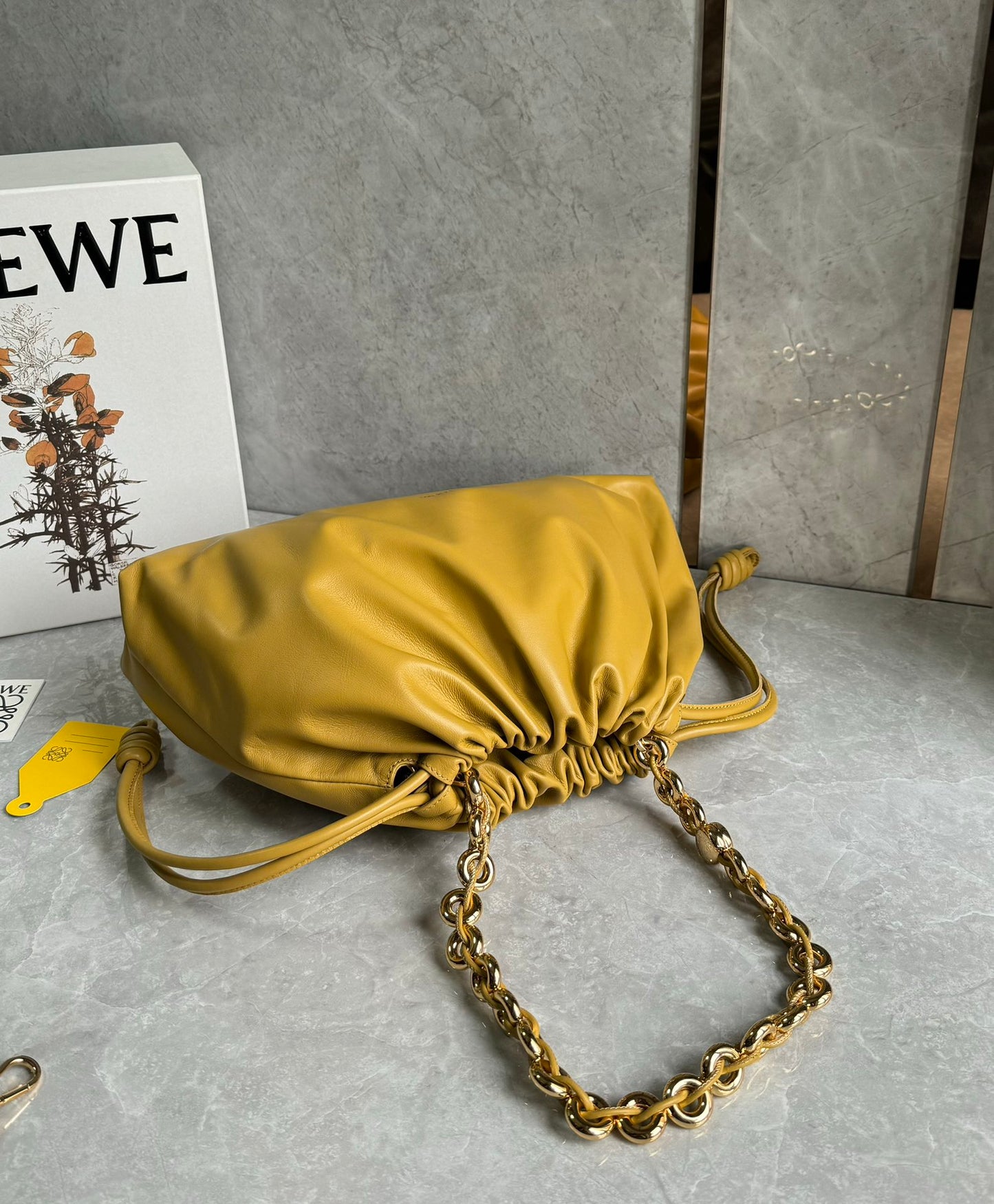 LW Clutch Bag w/Gold Donut Chain Strap (Pre-Order)