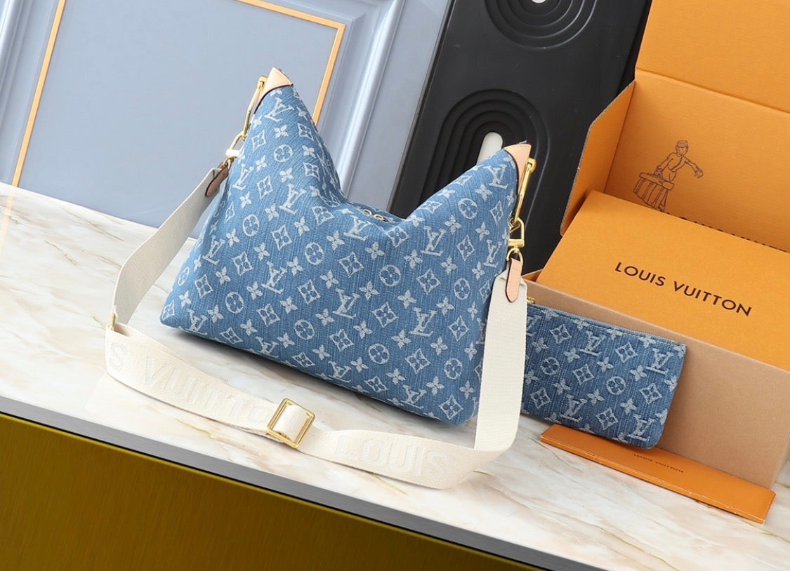 Monogram Denim Hobo Bag (Pre-Order)
