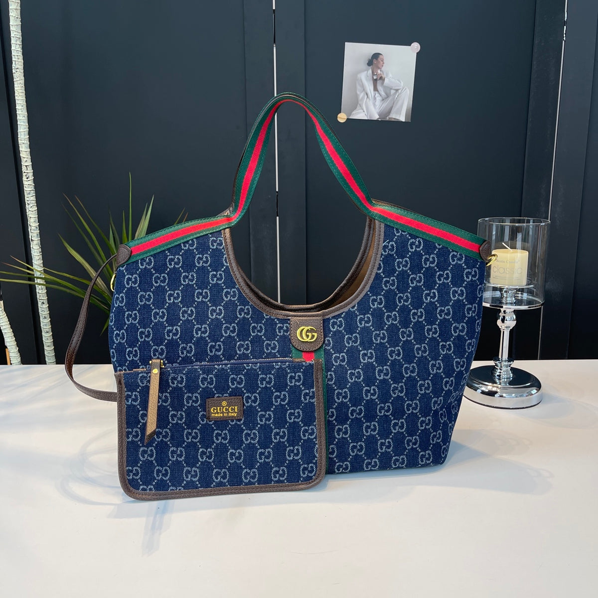 GG Monogram Large Tote Bag