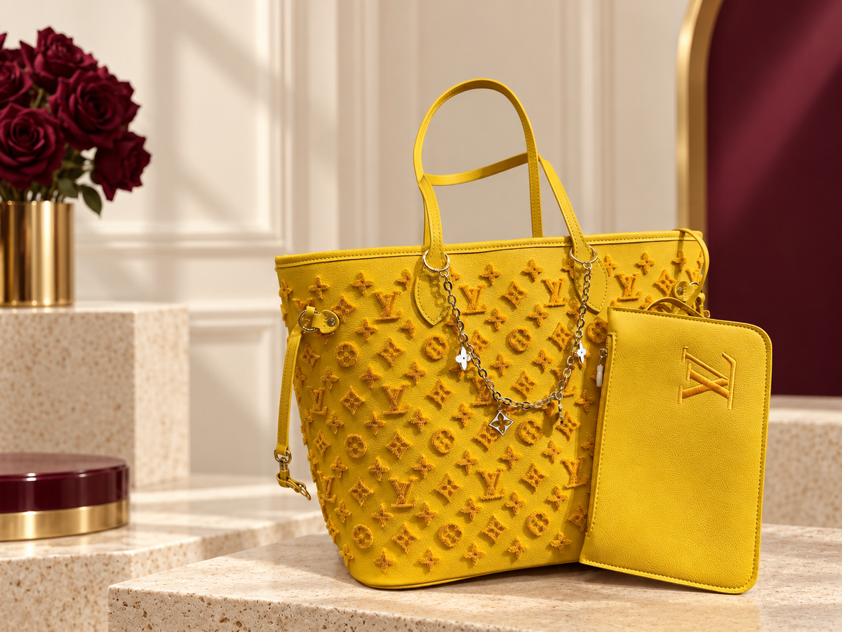 Monogram Debossed Tote Bag
