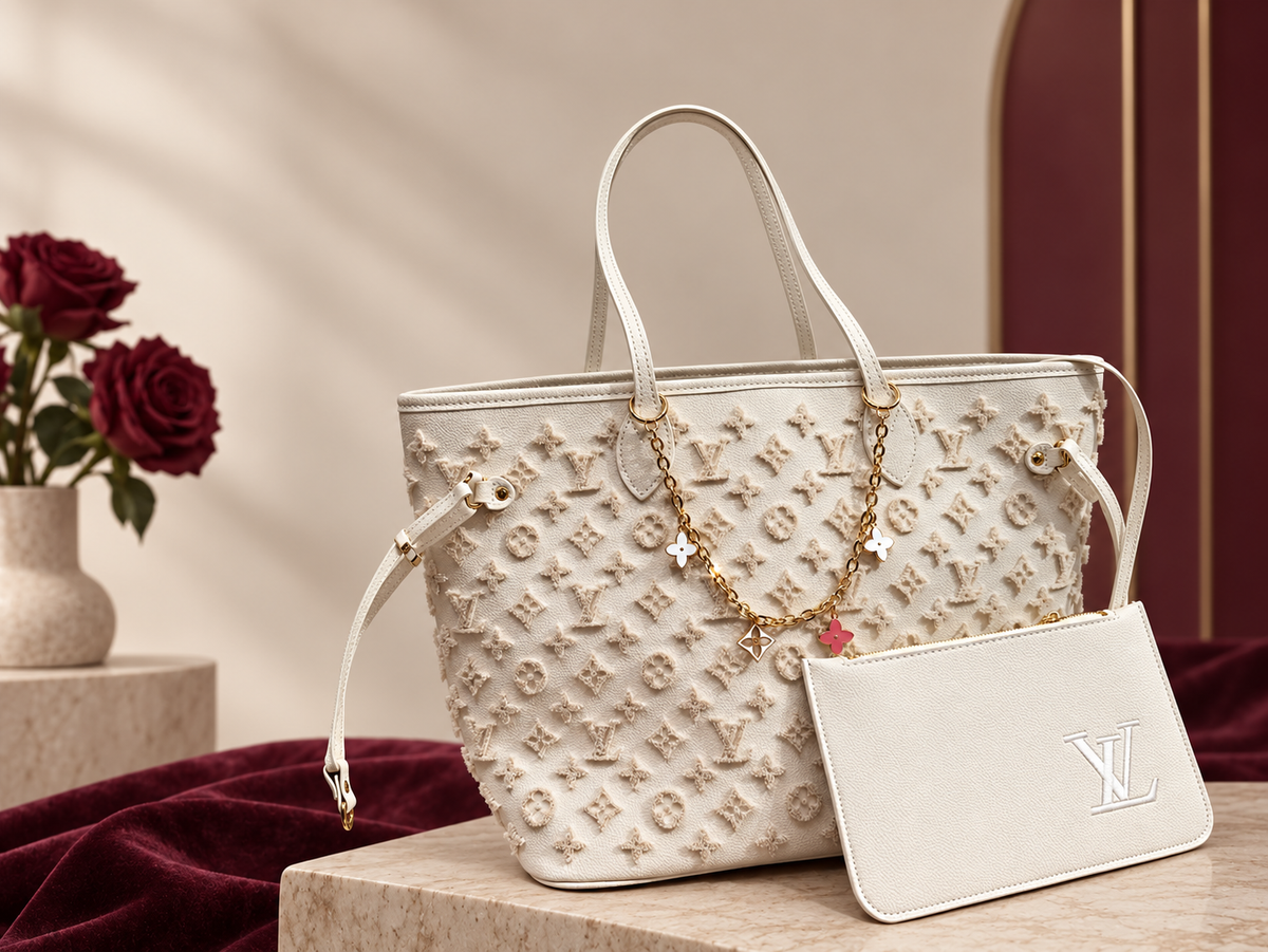 Monogram Debossed Tote Bag