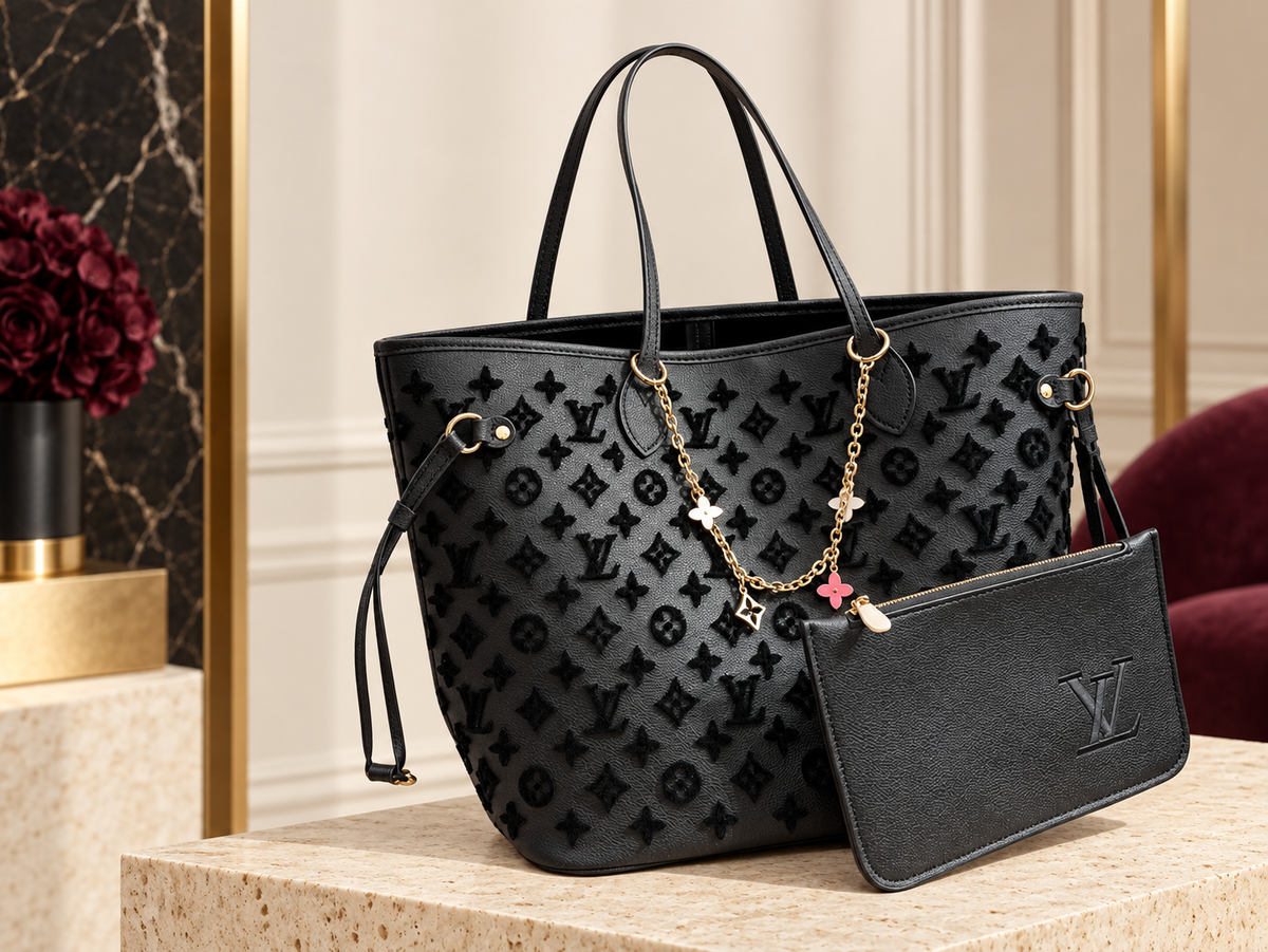 Monogram Debossed Tote Bag