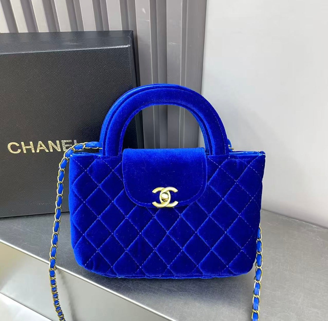 Quilted Velvet Flap Bag (Pre-Order)
