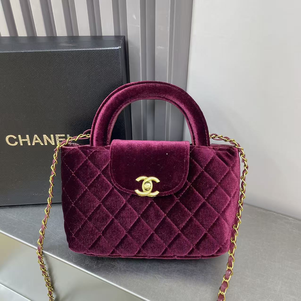 Quilted Velvet Flap Bag (Pre-Order)