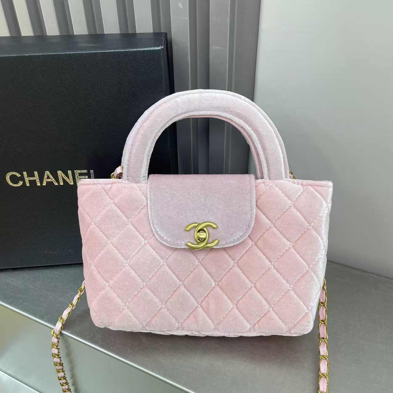 Quilted Velvet Flap Bag (Pre-Order)