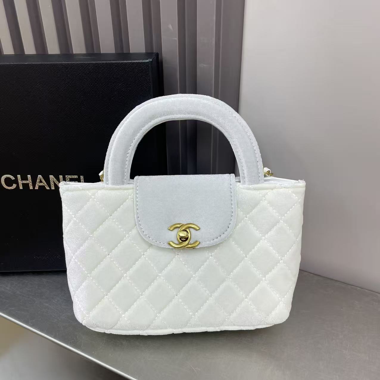 Quilted Velvet Flap Bag (Pre-Order)