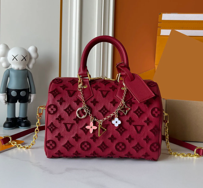 Monogram Debossed Leather Handbag (Pre-Order)