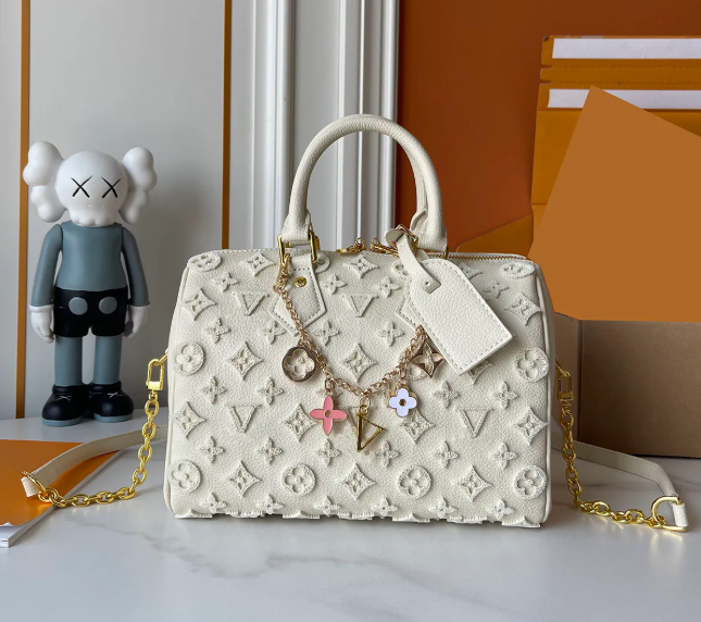 Monogram Debossed Leather Handbag (Pre-Order)