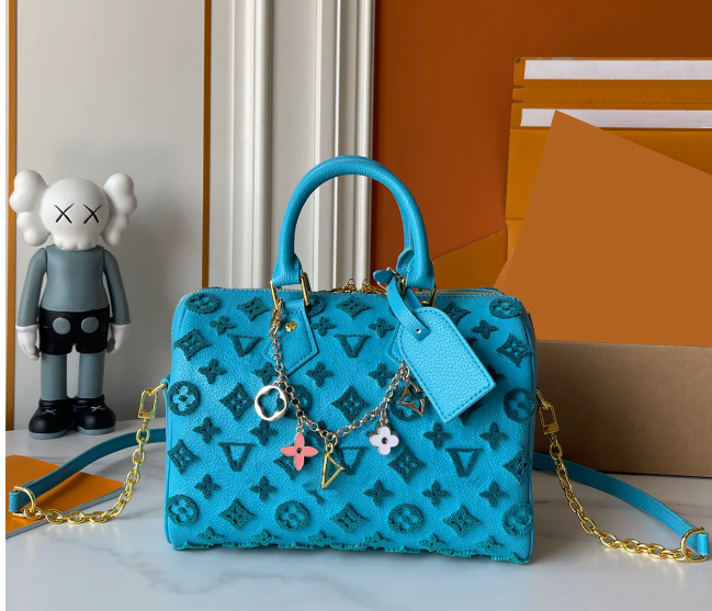 Monogram Debossed Leather Handbag (Pre-Order)
