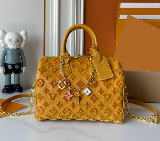 Monogram Debossed Leather Handbag (Pre-Order)