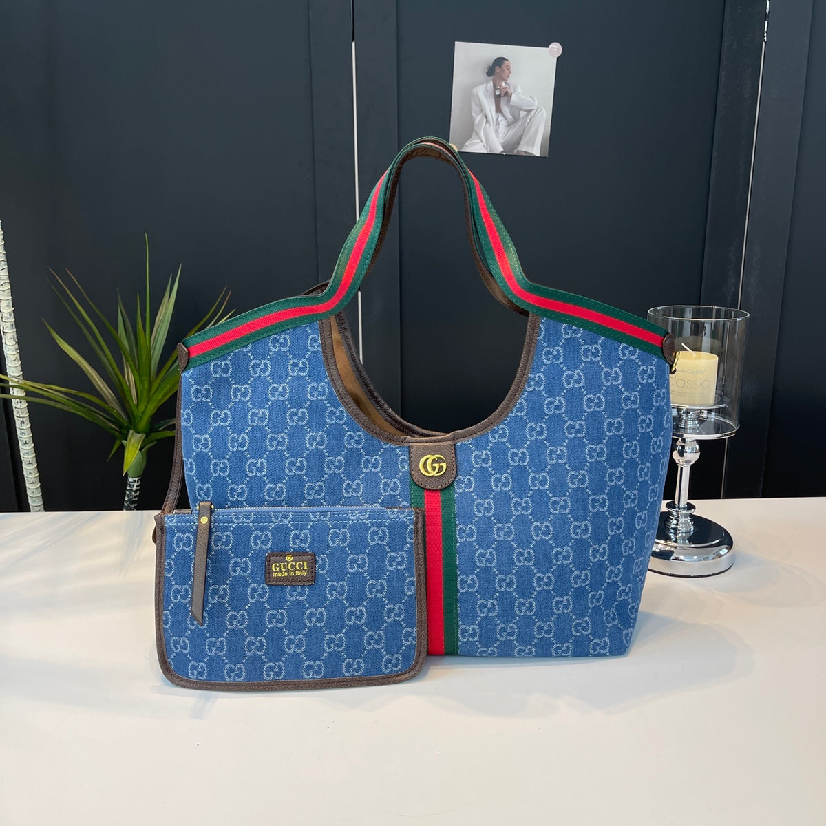 GG Monogram Large Tote Bag
