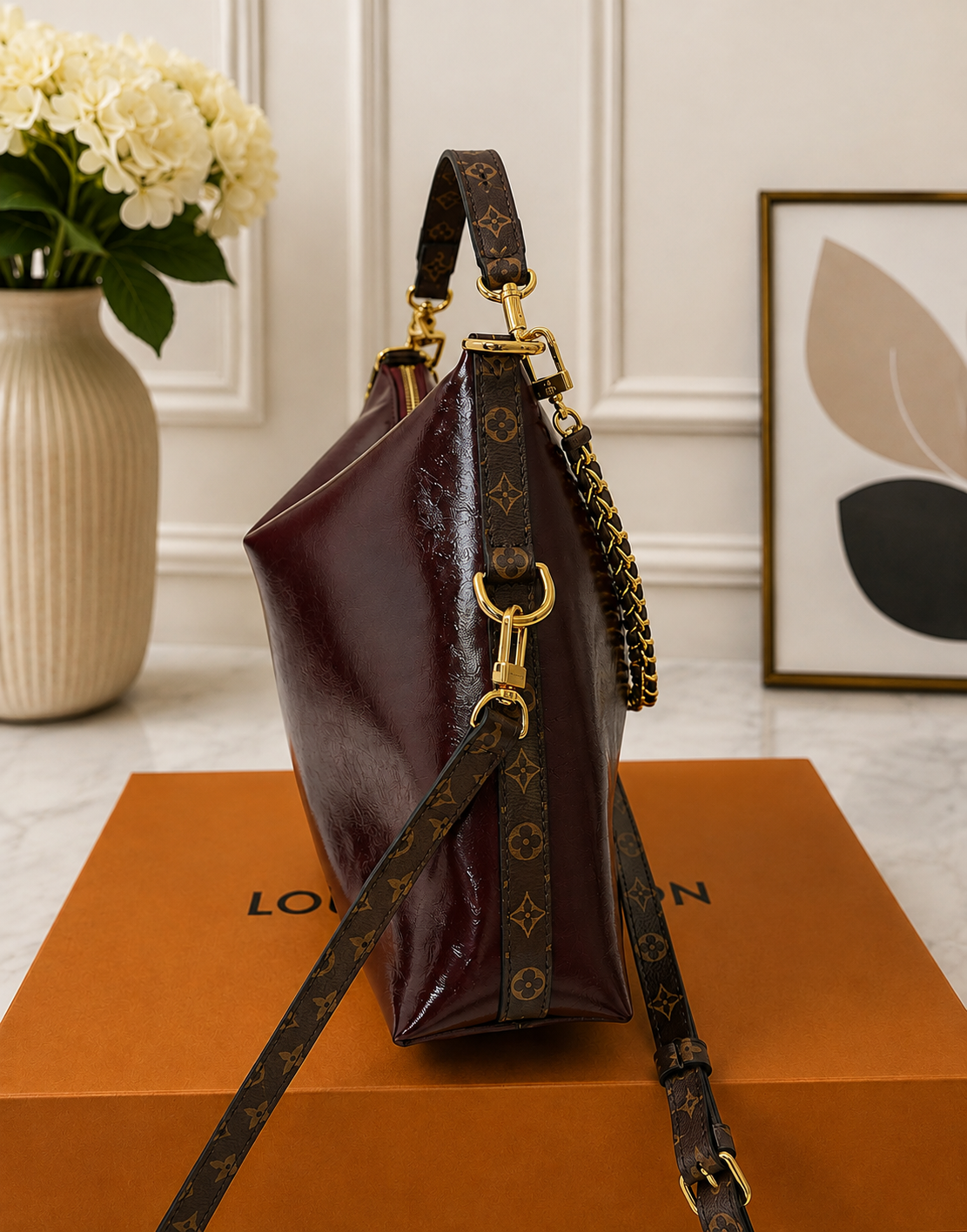 Multipass with Chain - Deep Burgundy Calfskin Leather (Pre-Order)