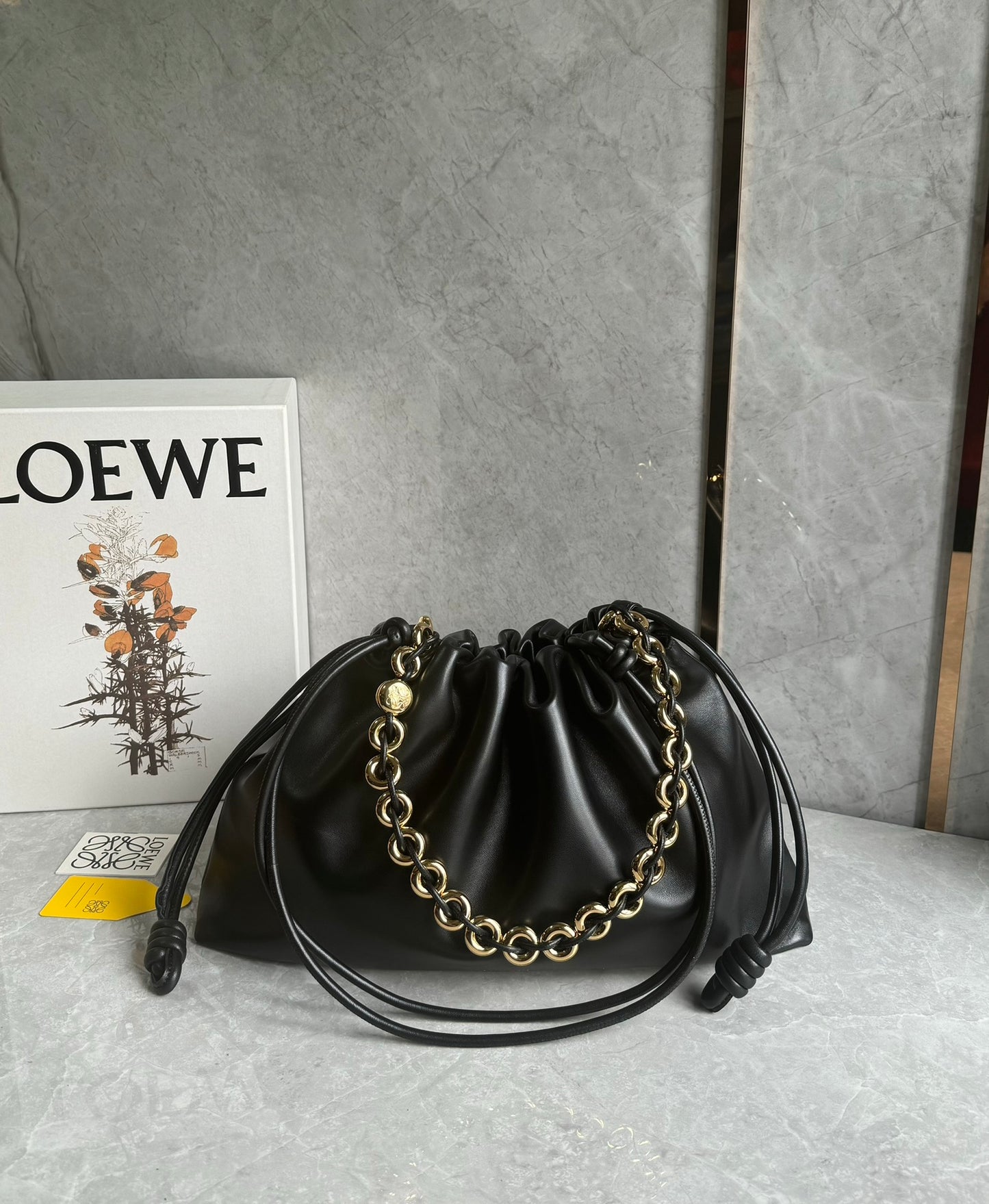 LW Clutch Bag w/Gold Donut Chain Strap (Pre-Order)