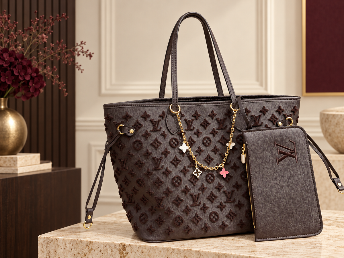 Monogram Debossed Tote Bag